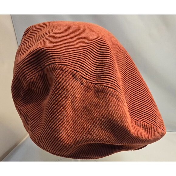 Rust Corduroy Newsboy Cap Large Lined vintage - Picture 3 of 6